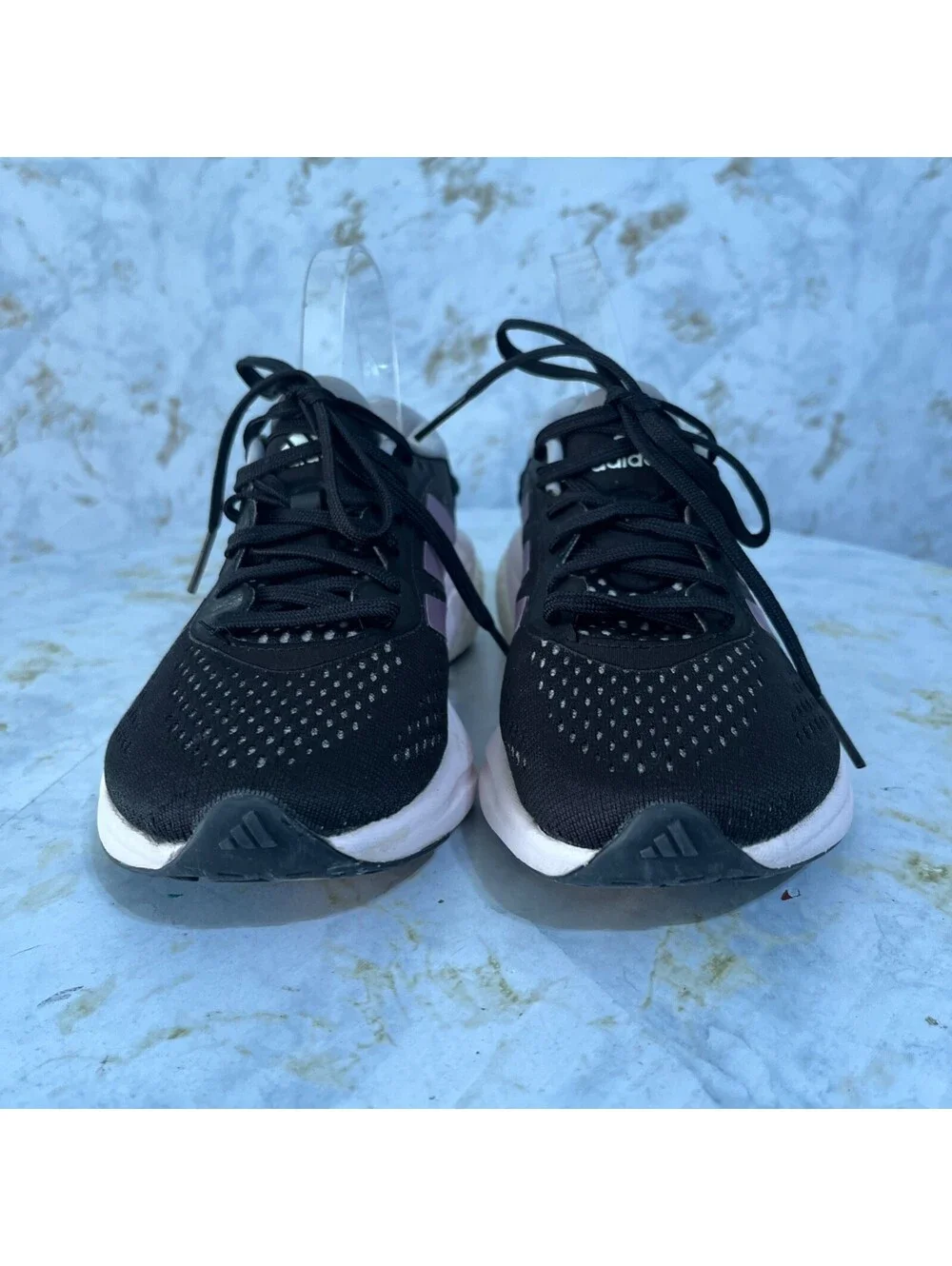 Adidas Supernova 2 Women's Size 6.5 Running Shoes Black Purple Athletic Sneakers